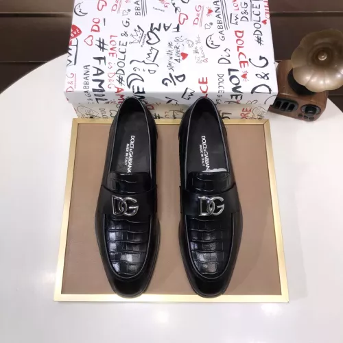 Replica Dolce & Gabbana D&G Leather Shoes For Men #1356072 $98.00 USD for Wholesale