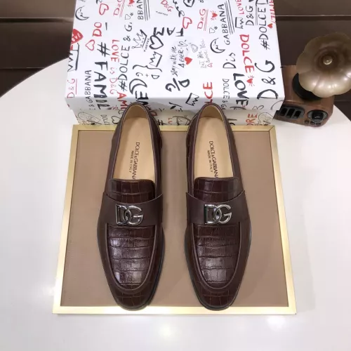 Replica Dolce & Gabbana D&G Leather Shoes For Men #1356073 $98.00 USD for Wholesale