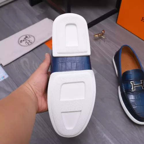 Replica Hermes Leather Shoes For Men #1356261 $98.00 USD for Wholesale