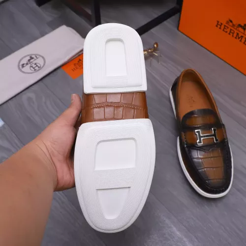 Replica Hermes Leather Shoes For Men #1356262 $98.00 USD for Wholesale