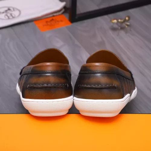Replica Hermes Leather Shoes For Men #1356262 $98.00 USD for Wholesale