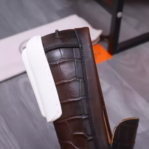 Replica Hermes Leather Shoes For Men #1356263 $98.00 USD for Wholesale