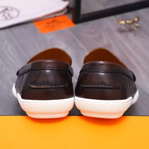 Replica Hermes Leather Shoes For Men #1356263 $98.00 USD for Wholesale