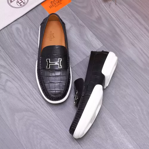 Replica Hermes Leather Shoes For Men #1356264 $98.00 USD for Wholesale