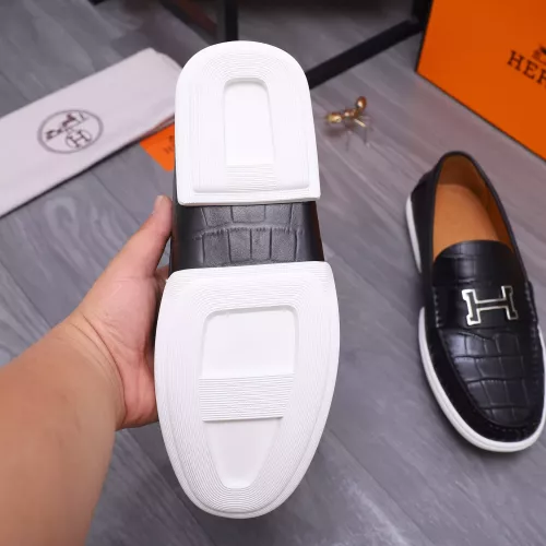 Replica Hermes Leather Shoes For Men #1356264 $98.00 USD for Wholesale