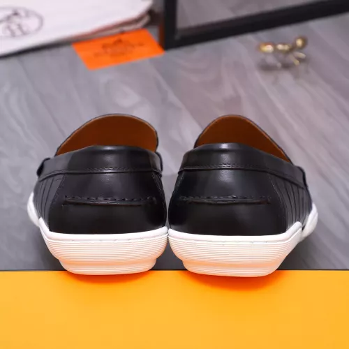 Replica Hermes Leather Shoes For Men #1356264 $98.00 USD for Wholesale