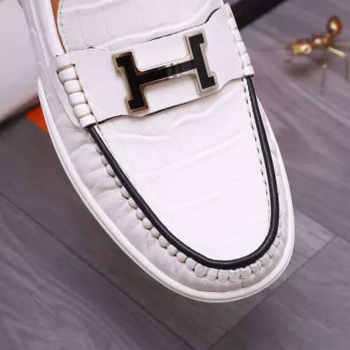 Replica Hermes Leather Shoes For Men #1356265 $98.00 USD for Wholesale