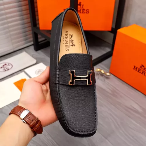 Replica Hermes Leather Shoes For Men #1356273 $76.00 USD for Wholesale