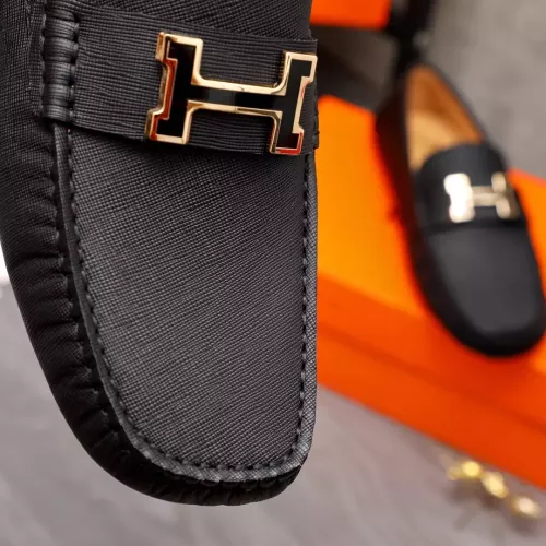 Replica Hermes Leather Shoes For Men #1356273 $76.00 USD for Wholesale