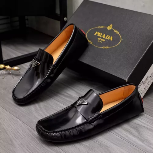 Prada Leather Shoes For Men #1356274 $80.00 USD, Wholesale Replica Prada Leather Shoes