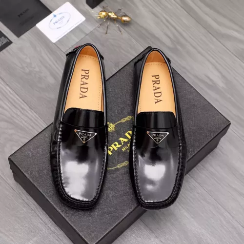 Replica Prada Leather Shoes For Men #1356274 $80.00 USD for Wholesale