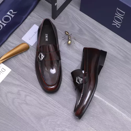 Replica Christian Dior Leather Shoes For Men #1356290 $105.00 USD for Wholesale