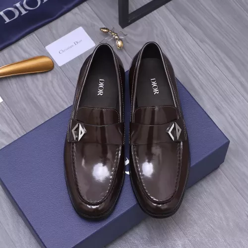 Replica Christian Dior Leather Shoes For Men #1356291 $105.00 USD for Wholesale