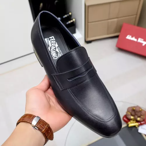 Replica Salvatore Ferragamo Leather Shoes For Men #1356319 $88.00 USD for Wholesale