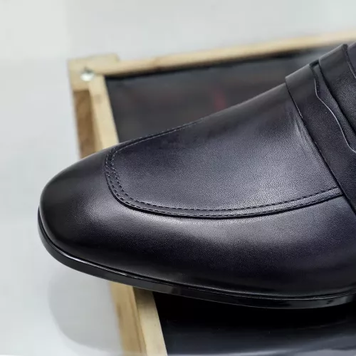 Replica Salvatore Ferragamo Leather Shoes For Men #1356319 $88.00 USD for Wholesale