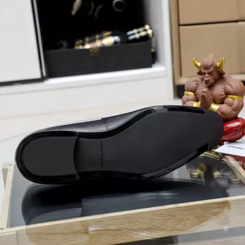 Replica Salvatore Ferragamo Leather Shoes For Men #1356319 $88.00 USD for Wholesale