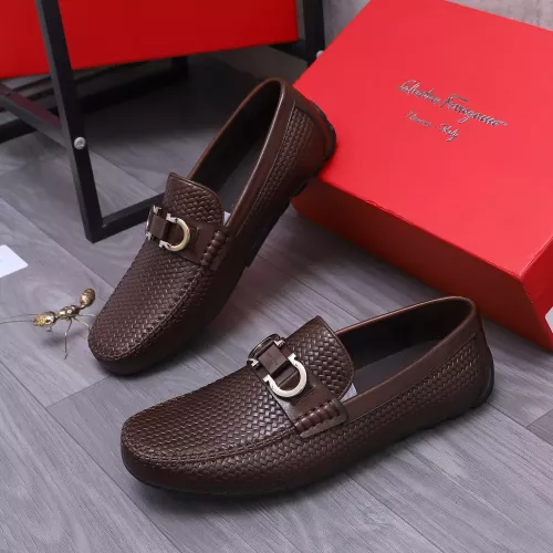 Salvatore Ferragamo Leather Shoes For Men #1356489 $92.00 USD, Wholesale Replica Salvatore Ferragamo Leather Shoes
