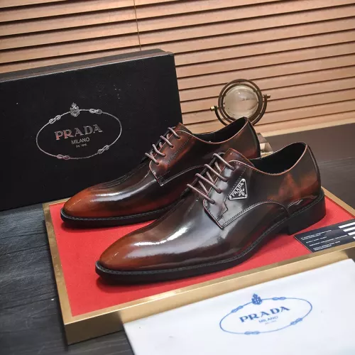 Prada Leather Shoes For Men #1356519 $100.00 USD, Wholesale Replica Prada Leather Shoes