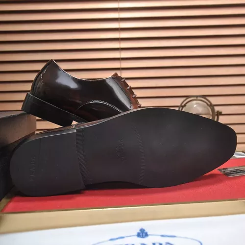 Replica Prada Leather Shoes For Men #1356521 $100.00 USD for Wholesale