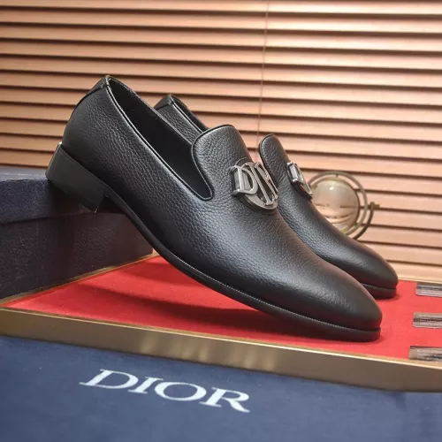 Replica Christian Dior Leather Shoes For Men #1356532 $98.00 USD for Wholesale
