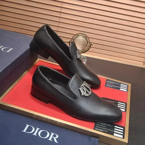 Replica Christian Dior Leather Shoes For Men #1356532 $98.00 USD for Wholesale