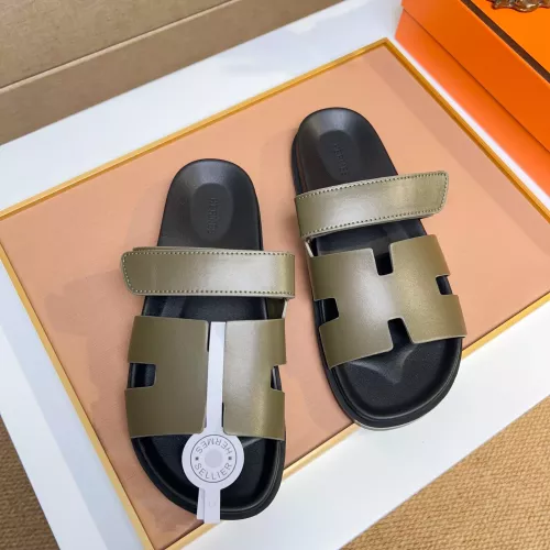 Replica Hermes Slippers For Men #1356873 $56.00 USD for Wholesale