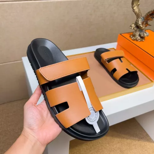 Replica Hermes Slippers For Men #1356879 $56.00 USD for Wholesale