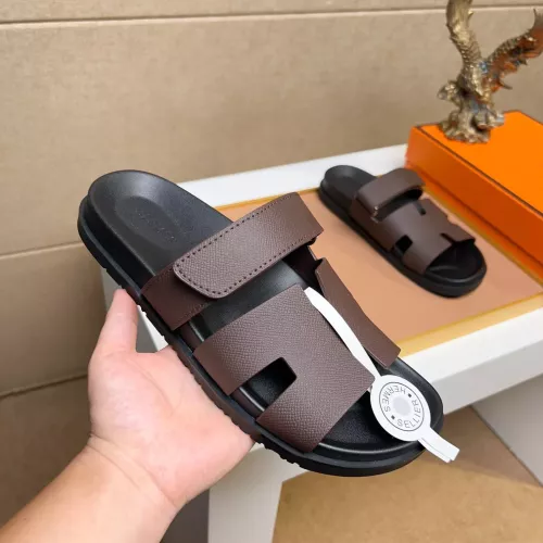 Replica Hermes Slippers For Men #1356908 $56.00 USD for Wholesale