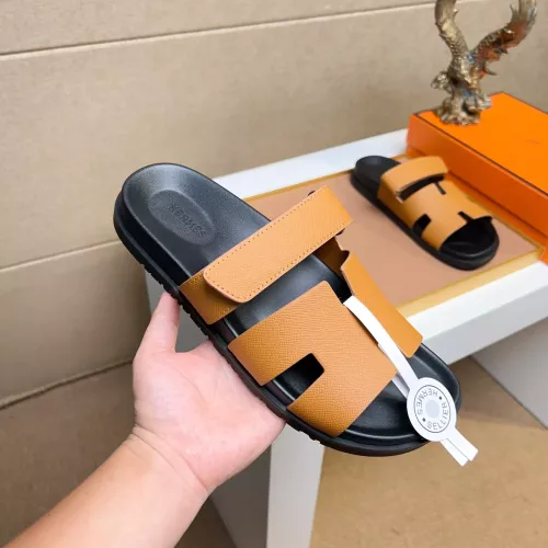 Replica Hermes Slippers For Men #1356910 $56.00 USD for Wholesale