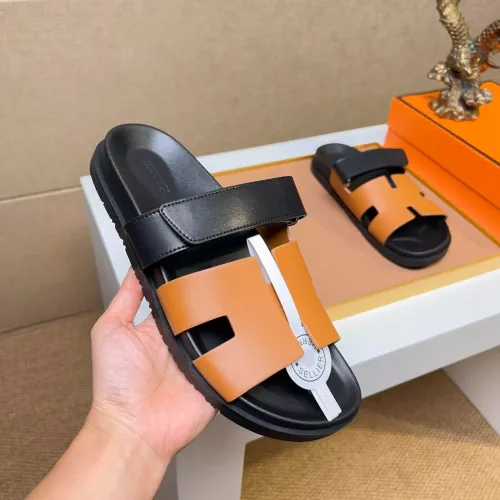 Replica Hermes Slippers For Men #1356950 $56.00 USD for Wholesale