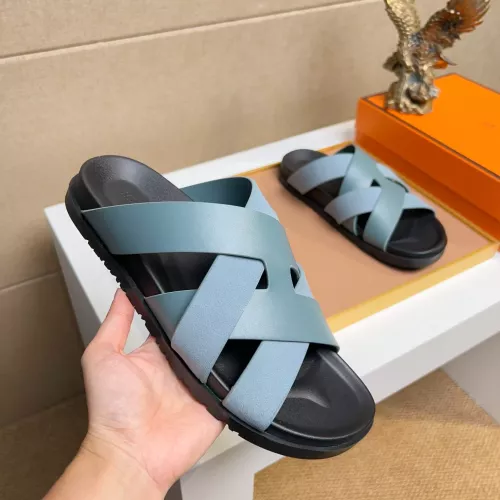Replica Hermes Slippers For Men #1356972 $56.00 USD for Wholesale