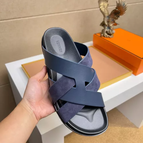 Replica Hermes Slippers For Men #1356976 $56.00 USD for Wholesale