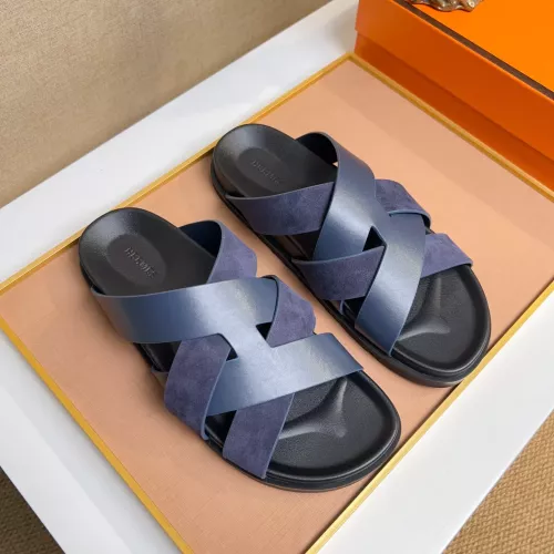 Replica Hermes Slippers For Men #1356976 $56.00 USD for Wholesale