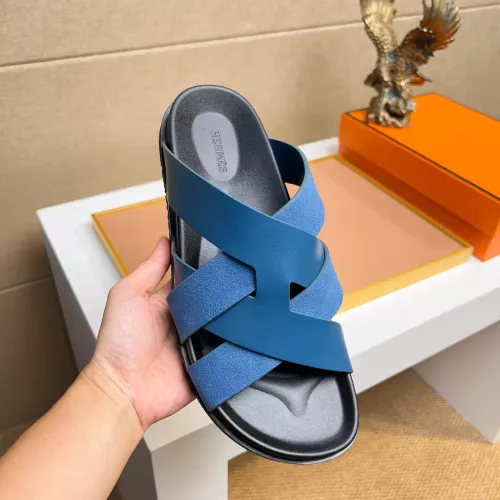 Replica Hermes Slippers For Men #1356978 $56.00 USD for Wholesale