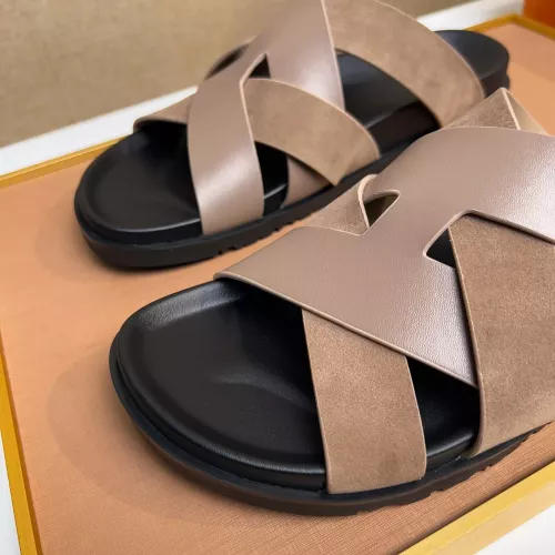 Replica Hermes Slippers For Men #1356980 $56.00 USD for Wholesale