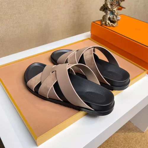 Replica Hermes Slippers For Men #1356980 $56.00 USD for Wholesale