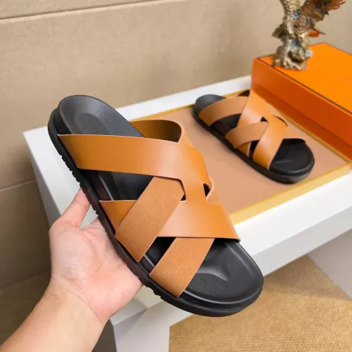 Replica Hermes Slippers For Men #1356982 $56.00 USD for Wholesale