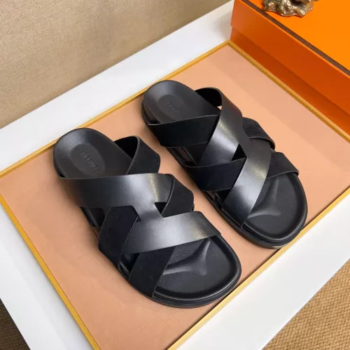 Replica Hermes Slippers For Men #1356993 $56.00 USD for Wholesale