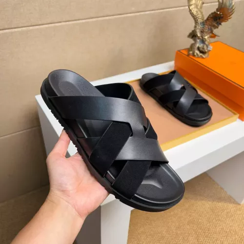 Replica Hermes Slippers For Men #1356993 $56.00 USD for Wholesale