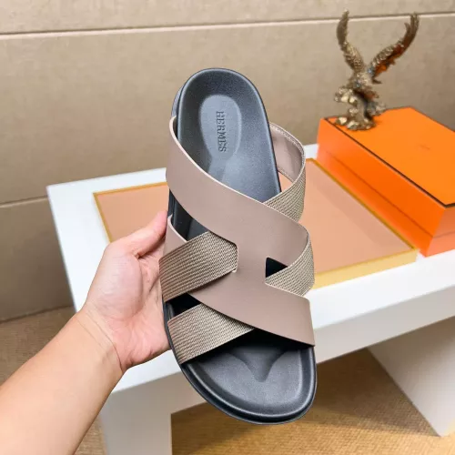 Replica Hermes Slippers For Men #1357113 $56.00 USD for Wholesale