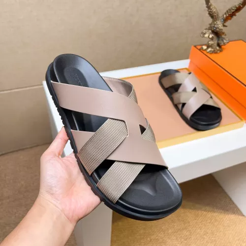 Replica Hermes Slippers For Men #1357113 $56.00 USD for Wholesale