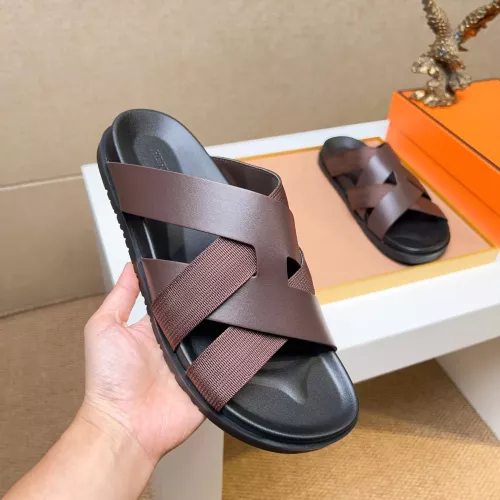 Replica Hermes Slippers For Men #1357115 $56.00 USD for Wholesale