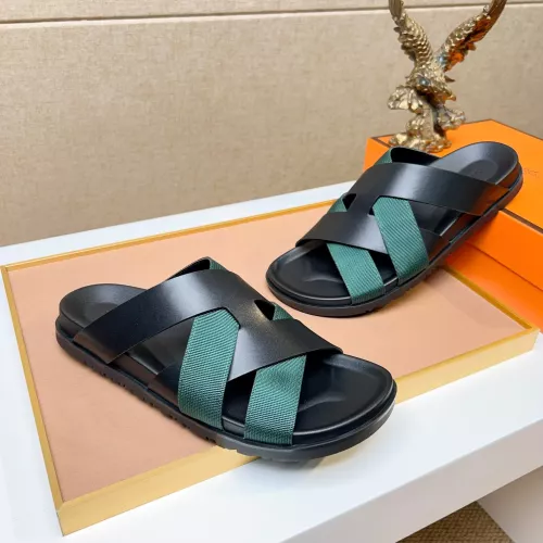 Replica Hermes Slippers For Men #1357135 $56.00 USD for Wholesale