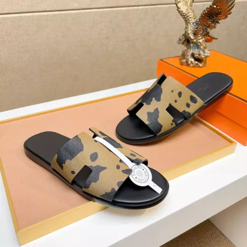 Replica Hermes Slippers For Men #1357143 $48.00 USD for Wholesale