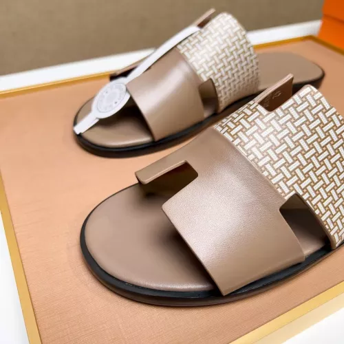 Replica Hermes Slippers For Men #1357163 $48.00 USD for Wholesale