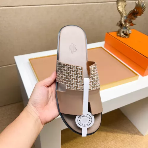 Replica Hermes Slippers For Men #1357163 $48.00 USD for Wholesale