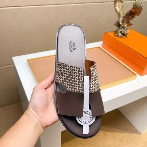 Replica Hermes Slippers For Men #1357164 $48.00 USD for Wholesale