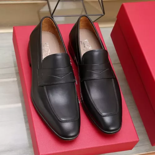 Replica Salvatore Ferragamo Leather Shoes For Men #1357318 $122.00 USD for Wholesale