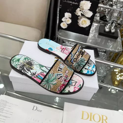 Replica Christian Dior Slippers For Women #1357586 $85.00 USD for Wholesale