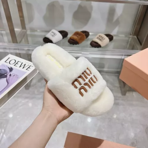 Replica MIU MIU Slippers For Women #1357589 $92.00 USD for Wholesale
